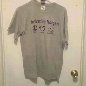 Gildan Dry Blend Unisex Motivating Morgan Peace Love Happiness Shirt - Size M